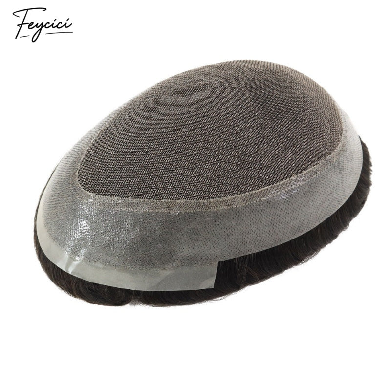 FeyciciLaceTopWithPUDurableInvisible79DarkestBrownMensToupee_6