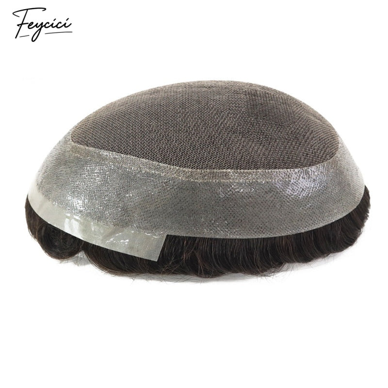 FeyciciLaceTopWithPUDurableInvisible810BrownBlackWithGreyMensToupee_10