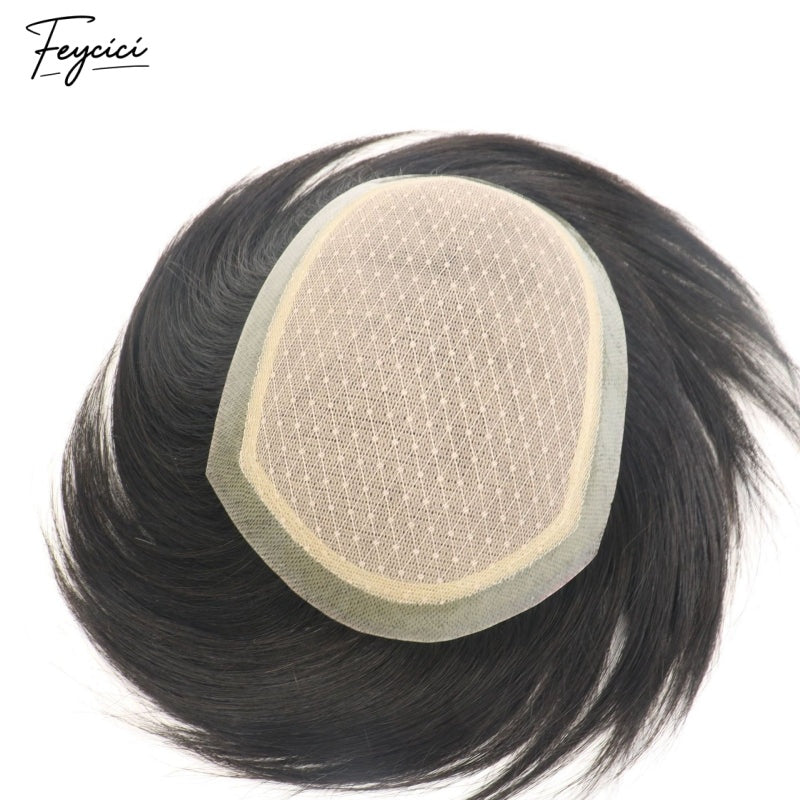 FeyciciLaceTopWithPUDurableInvisibleMultipleSizeNaturalBlackMensToupee_3