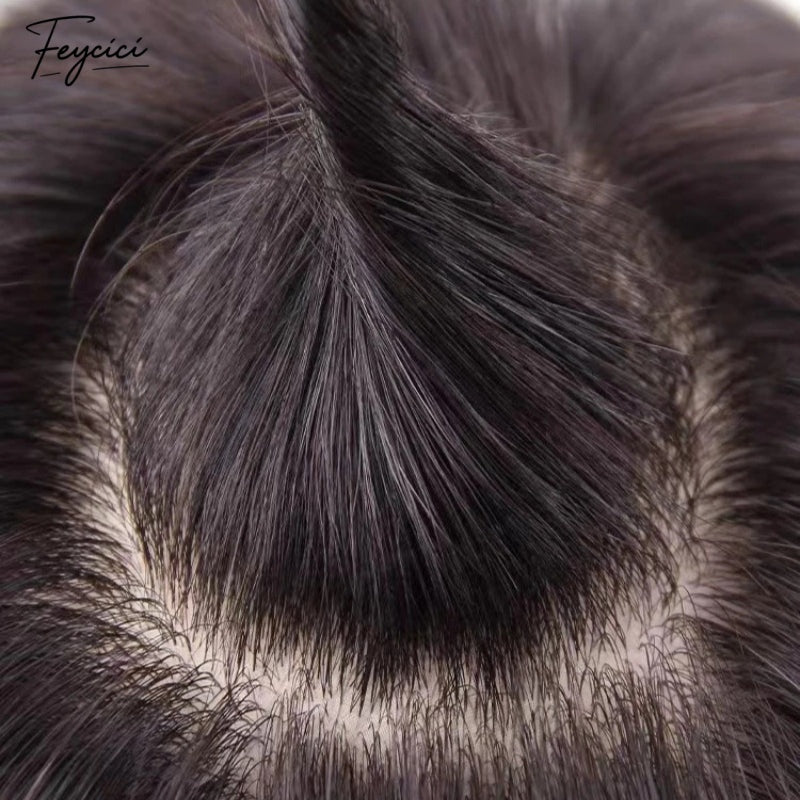 FeyciciLaceTopWithPUDurableInvisibleMultipleSizeNaturalBlackMensToupee_6