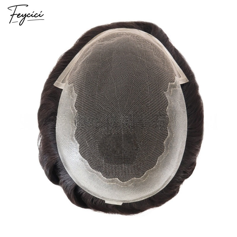 FeyciciLaceTopWithPuDurableInvisibleMutipleSizeNaturalBlackMensToupee_4