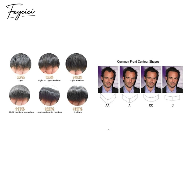 FeyciciMonoTopWithPULaceDurableInvisibleHairLineBrownBlackMensToupee_8