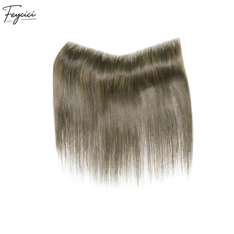 Feycici Frontal Men's Hairpiece| 100% Real Man Hair| Very Light Brown Regular Hair