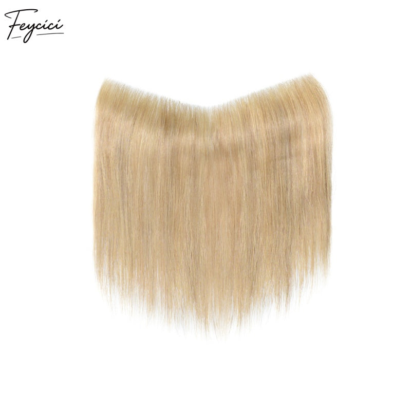 Feycici Frontal Men's Hairpiece | 100% Real Man Hair | Very Light Warm Blonde 