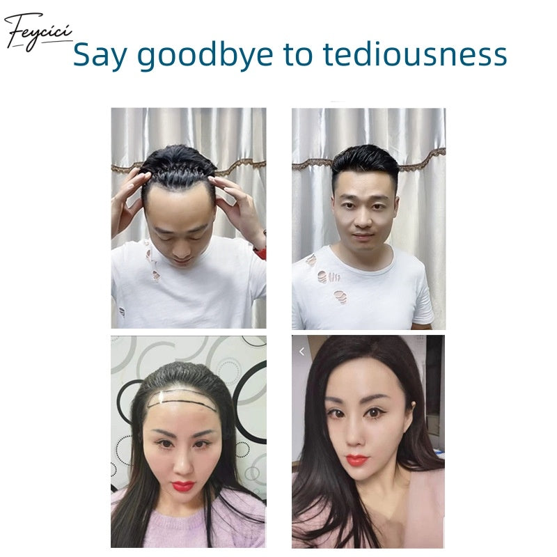 Feycici Frontal Men's Hairpiece | 100% Remy Hair Fiber | Breathable Thin Lace Base17