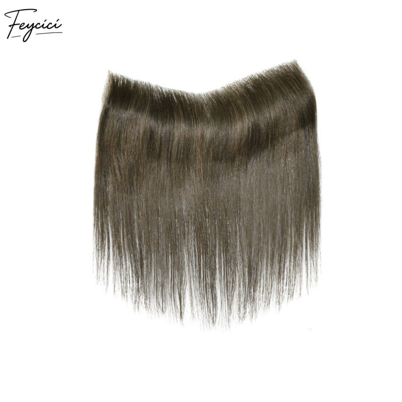 Feycici Frontal Men's Hairpiece | 100% Remy Hair Fiber | Dark Brown Regular Hair