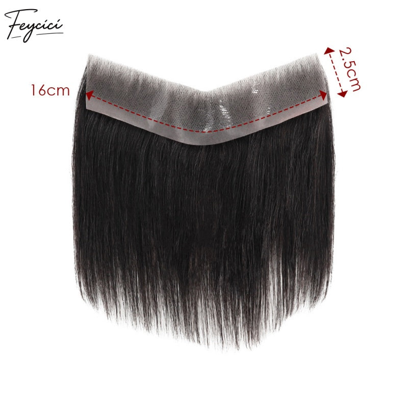 Feycici Frontal Men's Hairpiece | 100% Remy Hair Fiber | Darkest Brown Regular Hair2
