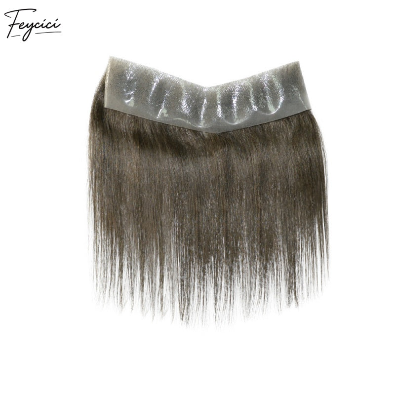 Feycici Frontal Men's Hairpiece | 100% Remy Hair Fiber | Meduim Brown Regular Hair1