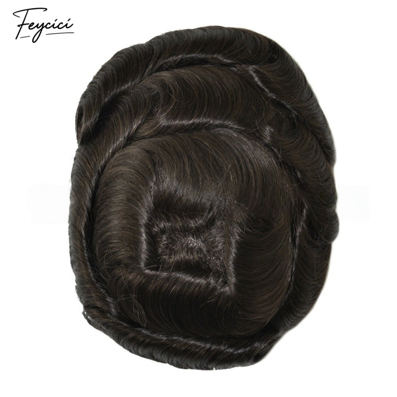 Feycici Lace Top With PU Durable Invisible Hair Line 8X10" Mens Toupee24