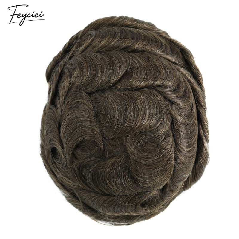 Feycici Lace Top With PU Durable Invisible Hair Line 8X10" Mens Toupee26