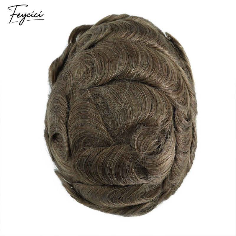 Feycici Lace Top With PU Durable Invisible Hair Line 8X10" Mens Toupee32