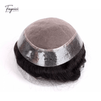 Feycici™ Mens Swiss Lace Toupee - Full Hand-Tied Zig-Zag Front Human Hair Replacement System