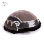 Feycici™ Mens Swiss Lace Toupee - Full Hand-Tied Zig-Zag Front Human Hair Replacement System