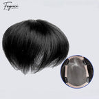 Feycici Mono Durable Invisible Hand-knitted Natural Black Mens Toupee22
