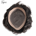 Feycici Mono Top With PU Durable Invisible Brown Black Mens Toupee20
