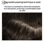 Feycici Mono Top With PU Durable Invisible Brown Black Mens Toupee26