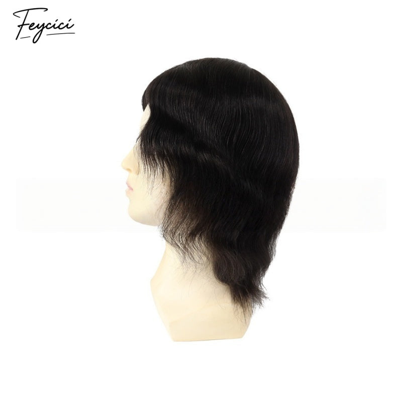Feycici Mono Top With PU Durable Invisible Brown Series Mens Toupee26