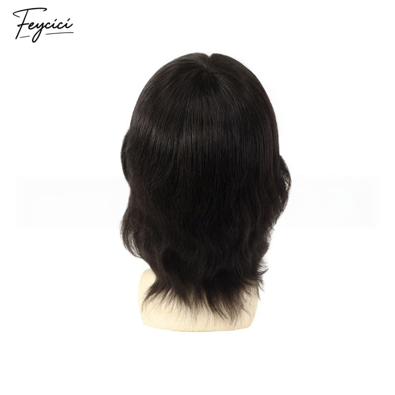 Feycici Mono Top With PU Durable Invisible Brown Series Mens Toupee27