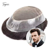 Fine Mono Center with NPU Perimeter Men’s Hair System - Durable & Breathable Toupee