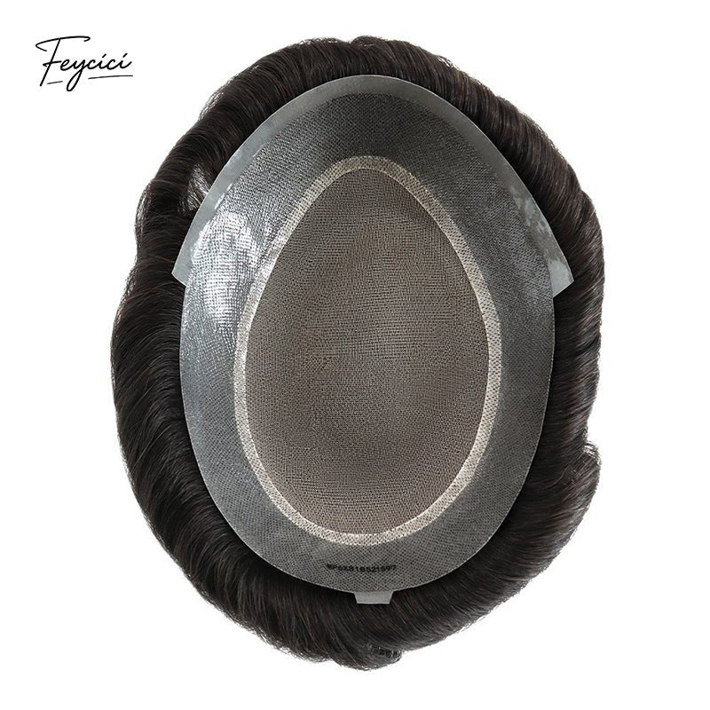 Fine Mono with PU Perimeter Men’s Hair System - Durable & Breathable Indian Remy Toupee