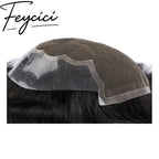 French Lace Top With Pu Mens Wigs Baldness-Natural Hair Piece-Free Style Hair System2