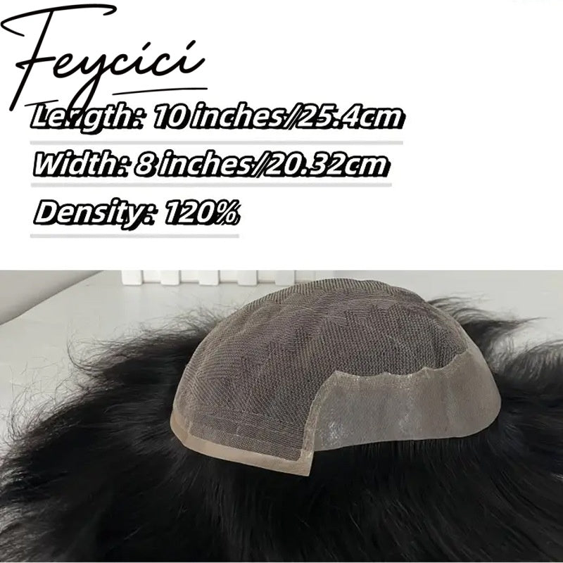 French Lace Top With Pu Mens Wigs Baldness-Natural Hair Piece-Free Style Hair System4