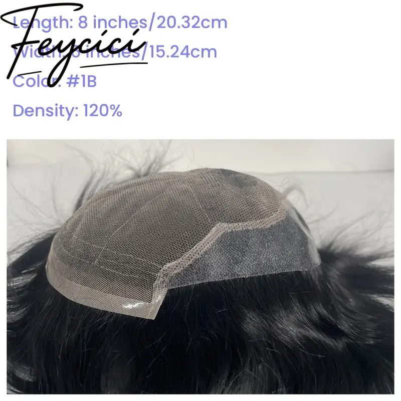 French Lace Top With Pu Mens Wigs Baldness-Natural Hair Piece-Free Style Hair System6