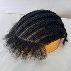 Full Skin Braided Hair System for Men - Cornrows - 8x10 Base with Realistic Front Hairline - 10cm Braids