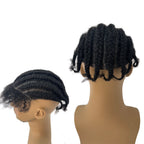 Full Skin Braided Hair System for Men - Cornrows - 8x10 Base with Realistic Front Hairline - 10cm Braids