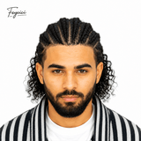 Full Skin Braided Hair System for Men - Cornrows - 8x10 Base with Realistic Front Hairline - 10cm Braids