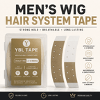 HD Breathable Mesh Wig Tape - Waterproof Sweat-Proof Invisible Double-Sided Adhesive Strips for Lace Front Hair Systems