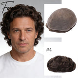 Invisible Full Lace Hair System for Men –Natural Hair Piece Full Hand Tied 130% Density10