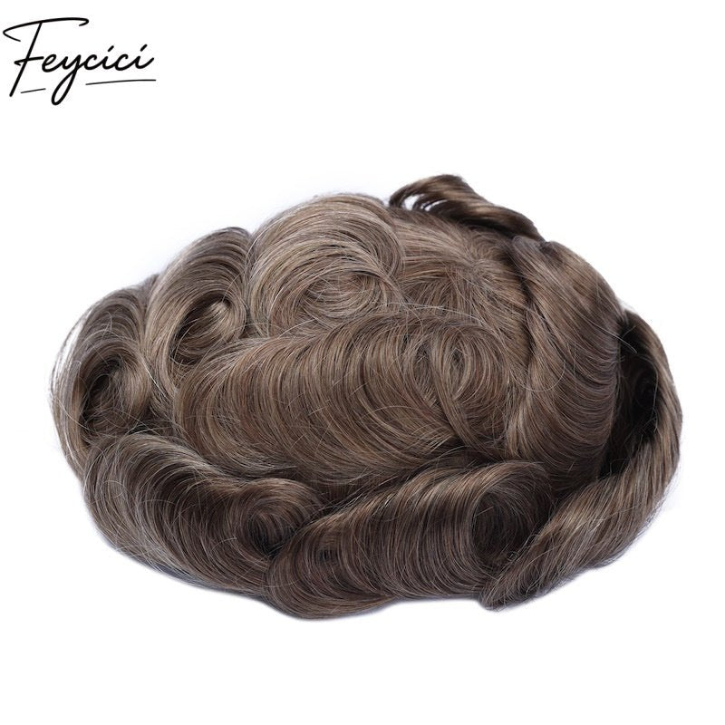 Invisible Full Lace Hair System for Men –Natural Hair Piece Full Hand Tied 130% Density17