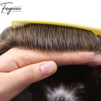 Invisible Full Lace Hair System for Men –Natural Hair Piece Full Hand Tied 130% Density19