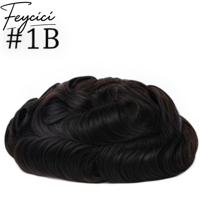 Invisible Full Lace Hair System for Men –Natural Hair Piece Full Hand Tied 130% Density5