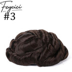 Invisible Full Lace Hair System for Men –Natural Hair Piece Full Hand Tied 130% Density9