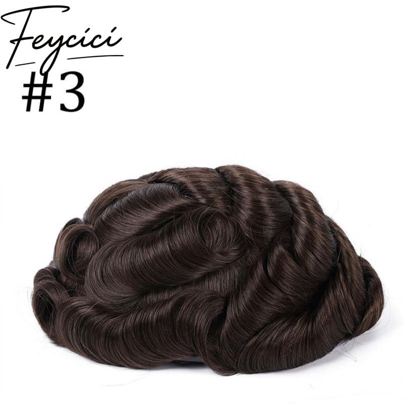 Invisible Full Lace Hair System for Men –Natural Hair Piece Full Hand Tied 130% Density9