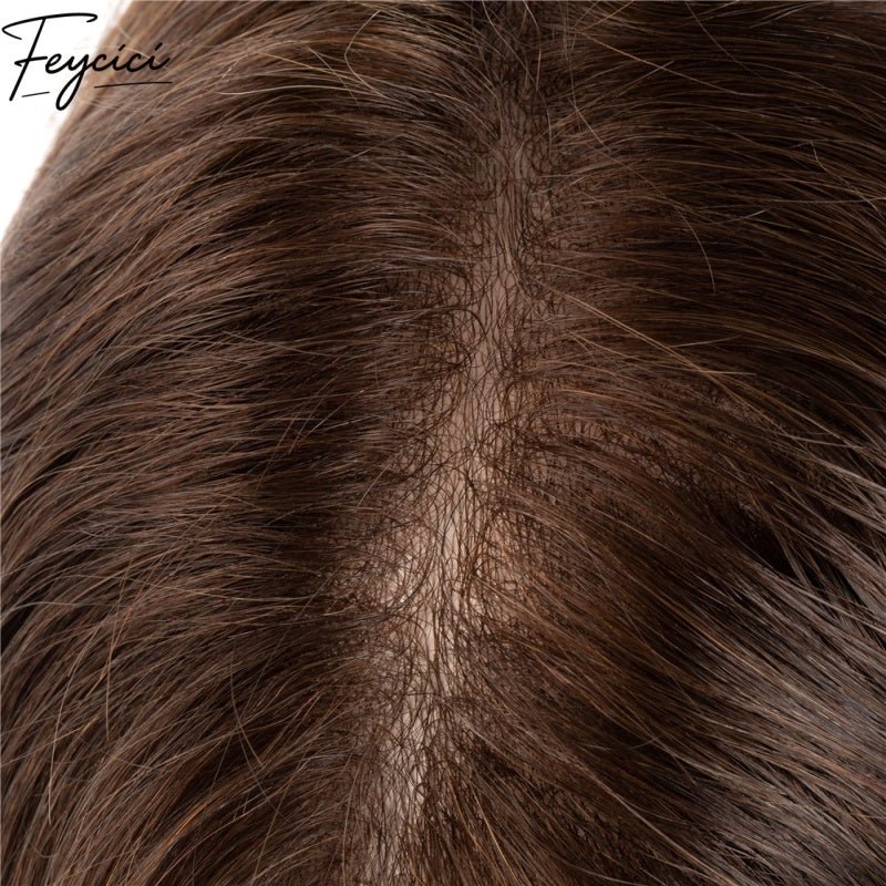 Invisible PU Hair System for Men –Natural Hair Piece Ultra 0.12mm Full Hand Tied Natural Hair Piece11