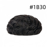 Invisible PU Hair System for Men –Natural Hair Piece Ultra 0.12mm Full Hand Tied Natural Hair Piece21