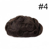 Invisible PU Hair System for Men –Natural Hair Piece Ultra 0.12mm Full Hand Tied Natural Hair Piece22