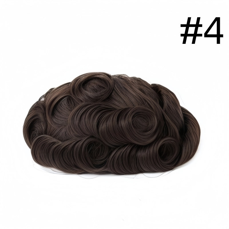 Invisible PU Hair System for Men –Natural Hair Piece Ultra 0.12mm Full Hand Tied Natural Hair Piece22