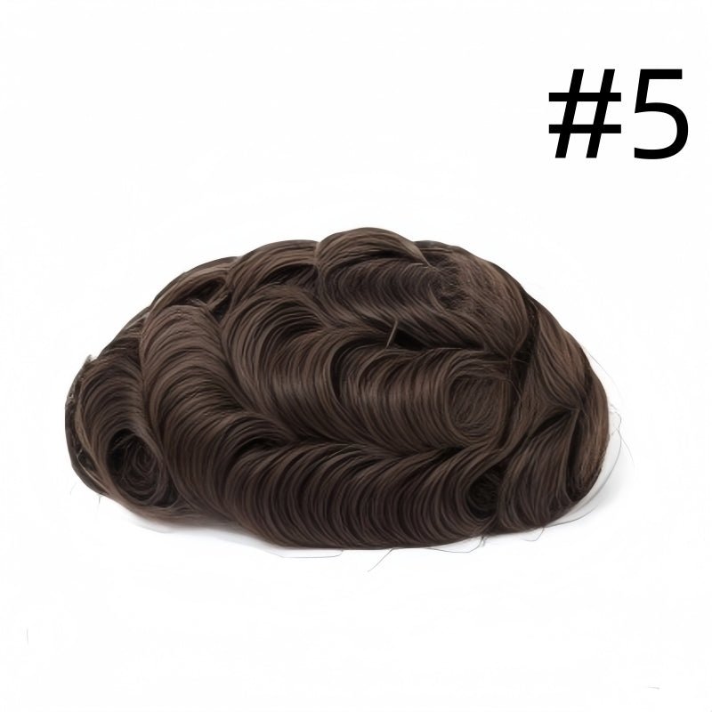 Invisible PU Hair System for Men –Natural Hair Piece Ultra 0.12mm Full Hand Tied Natural Hair Piece24