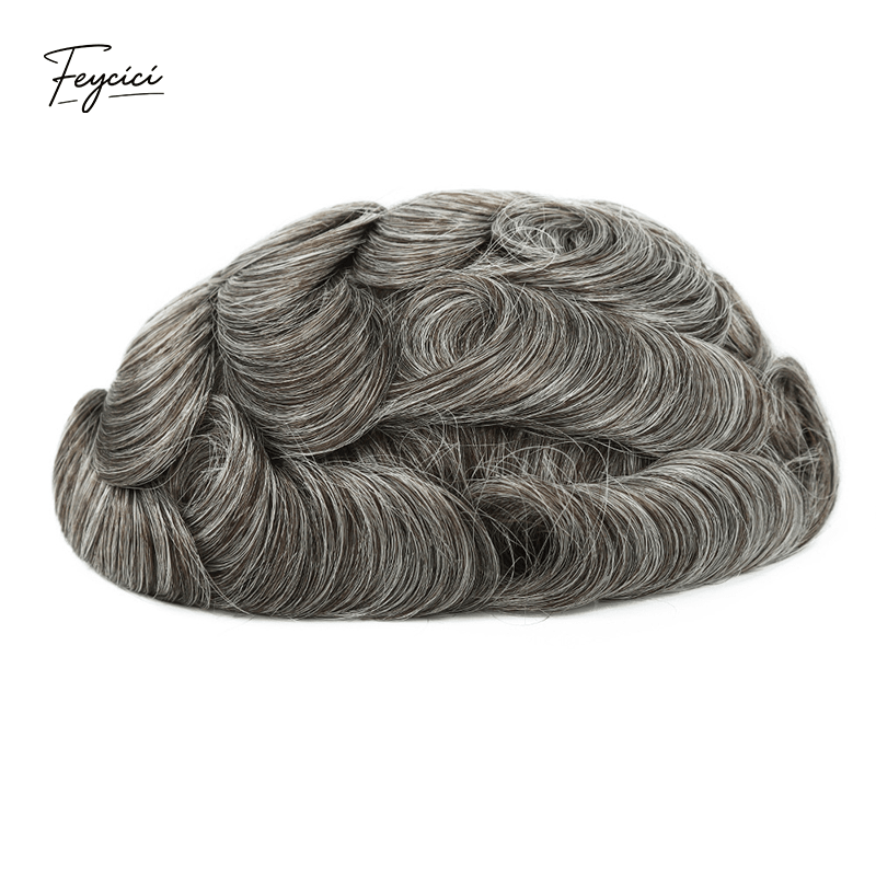 Classic Thin Skin Men’s Hair System - 0.12mm Durable Bio-Skin Toupee with V-Loop Front