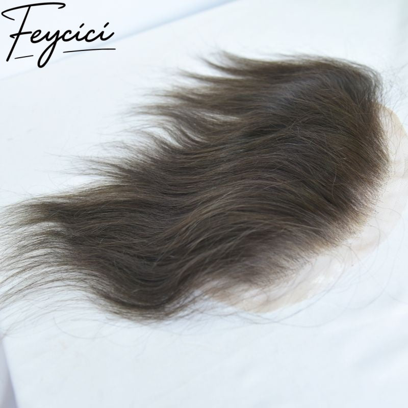 Lace Men Hair Toupee For Forehead Hairline--Natural Hair Piece-Free Style Hair System-Hair Patches1