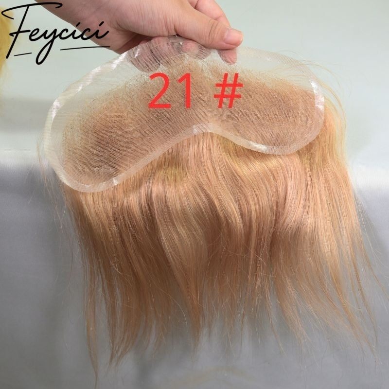 Lace Men Hair Toupee For Forehead Hairline--Natural Hair Piece-Free Style Hair System-Hair Patches3