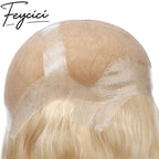 Lace Top With PU Mens Wigs Baldness-Blonde Natural Hair Piece- Free Style Toupee6
