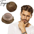 Lace Top With PU Mens Wigs Baldness-Natural Hair Piece- Invisible Hairline Toupee