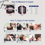 Lace Top With Pu Mens Wigs Baldness-Natural Hair Piece-Free Style Toupee-Multiple Size Hair System9