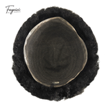 Men's Full French Lace Afro Toupee – Premium Human Hair Wave & Crimp System