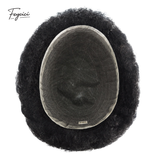Men's Full French Lace Afro Toupee – Premium Human Hair Wave & Crimp System